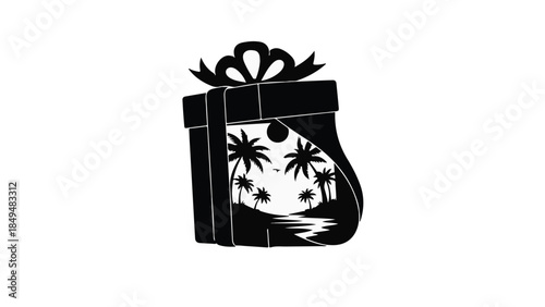 Surprise tropical vacation getaway inside a gift box