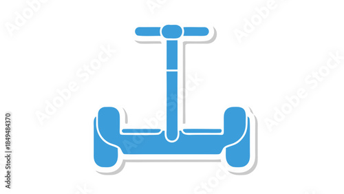 Blue Self-Balancing Scooter Icon