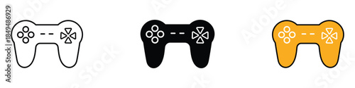 Video game controller icon vector. wireless joystick console symbol. vector illustration.