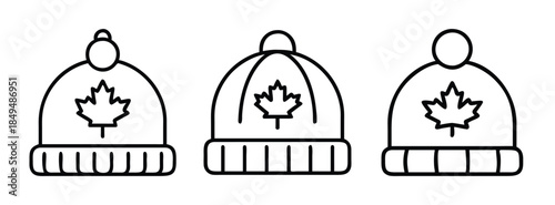 Canadian Maple Leaf Winter Hats for Cold Weather, Fashionable and Warm Accessories