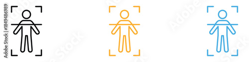 Body scan icon vector. security and identification applications symbol. vector illustration.