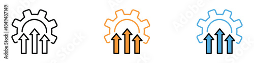 Improvement icon vector. Process optimization and performance improvement symbol. vector illustration.