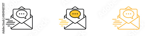 Quick Message icon vector. fast sending message symbol. vector illustration.