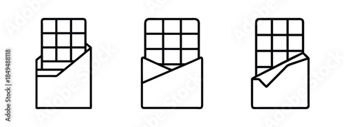 Minimalist Envelope and Grid Pattern Illustrations in Black and White for Design and Communication Needs