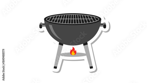barbecue grill isolated on white