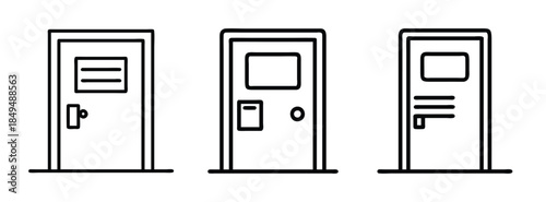 Modern Minimalist Door Designs with Various Handles and Panels