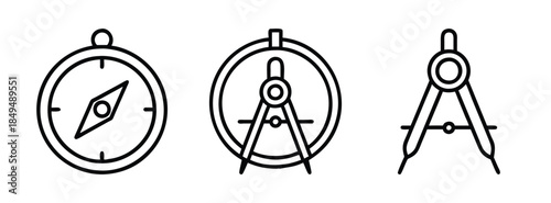 Compass, Divider, Drafting Tools, Navigation Instruments, Drawing Aids