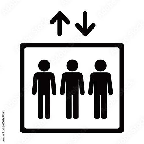 エレベーターのピクト　イラスト　ピクトグラム