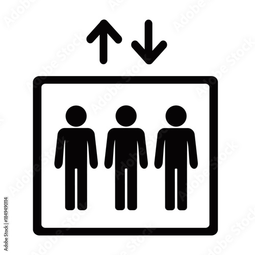 エレベーターのピクト　イラスト　ピクトグラム