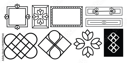 Collection of ornate frame designs and patterns
