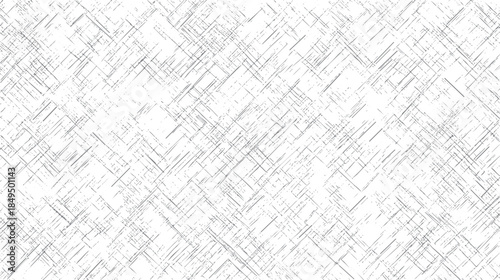 White background with a dense pattern of intersecting grey dashed lines and dots creating a textured abstract grid