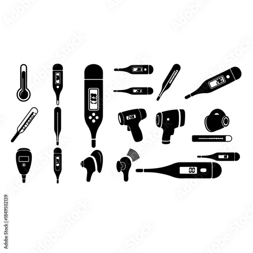 Wallpaper Mural silhouette of a thermometer Torontodigital.ca