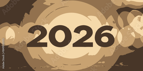 Stunning 2026 typography design with abstract background