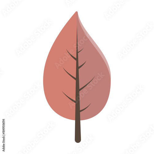 Vector colourful icon for Beech leaf