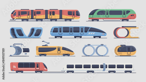 Futuristic Train Transportation Concepts and Vehicle Design Elements