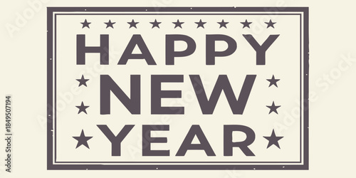 Happy New Year celebration with stars and elegant design