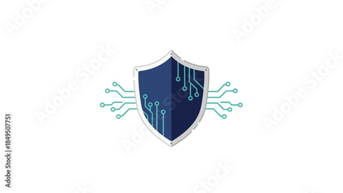 Cyber security shield with circuit board design for data protection