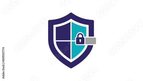 Secure protection shield with padlock for safety and privacy