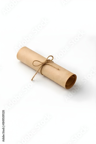 old paper scroll with rope