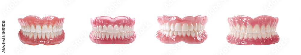 Obraz premium Set of dental models for orthodontic study isolated on transparent background