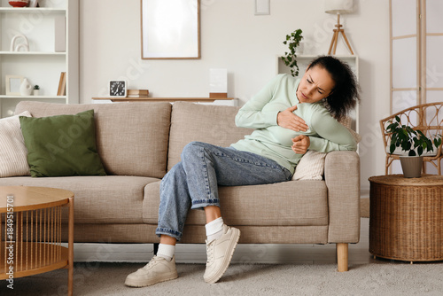 Mature woman having heart a...