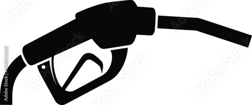 Fuel pump nozzle icon, gasoline dispenser illustration, petrol station symbol, refueling sign, energy supply warning graphic