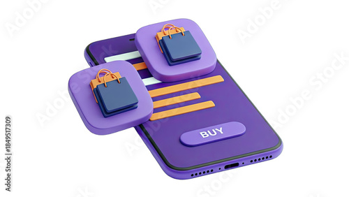 Online Shopping on Smartphone: Buy Now Concept