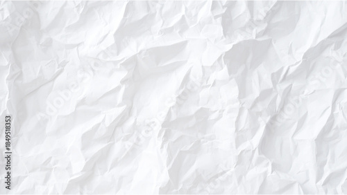 Crinkled white paper texture with soft folds and creases