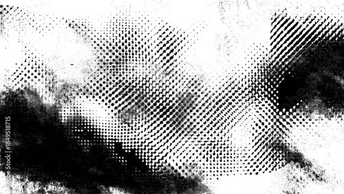 Geometric dot pattern radiating from central point in triangular formation