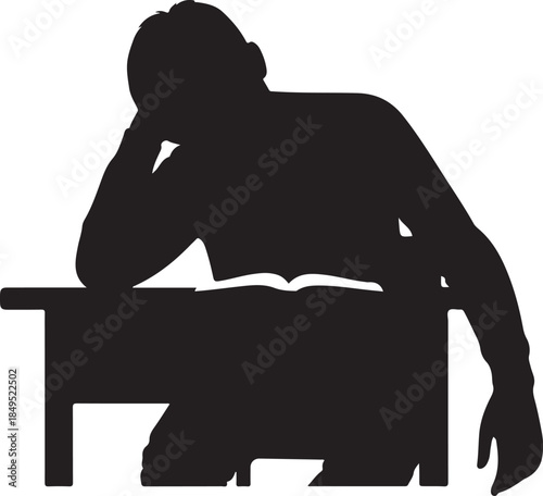 Tired Student Studying Stress and Burnout

Stressed Education Fatigue Desk Work Silhouette

Thinking Desk Study and Exam Preparation