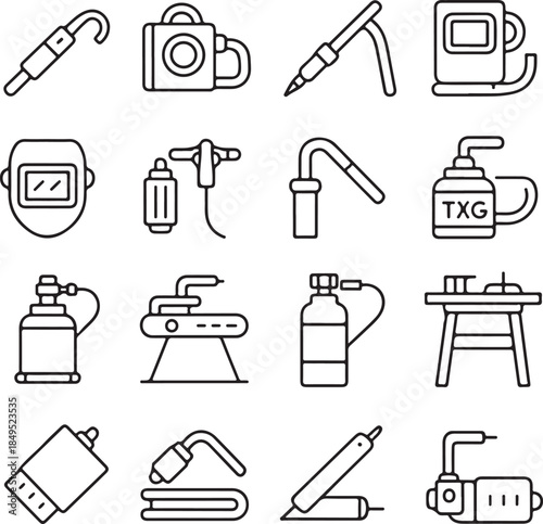 Collection of industrial tools and equipmentPrint