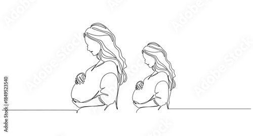 International Women's Day concept minimalist one line art drawing vector illustration,