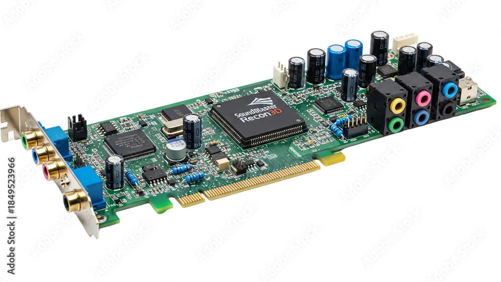 Obraz premium a computer board with a microphone and two microphones on it