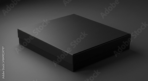 Black box mockup for product presentation.