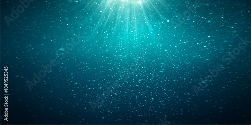 An abstract blue galaxy background features glowing stars and a bright nebula across the dark cosmos of the deep night sky universe