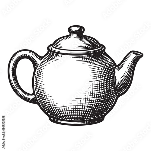 Ceramic Tea Pot Engraving