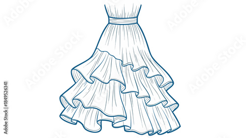 vector illustration of a dress