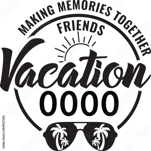 Making memories together with friends on vacation, enjoying summer vibes and tropical reflections