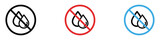 Oil free icon vector. Do not get wet, no water, no rain symbol. vector illustration.