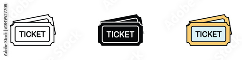 Movie ticket icon vector. events and admissions symbol. vector illustration.