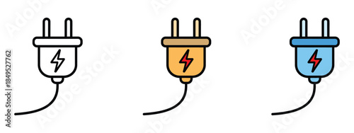 Plug adapter icon vector. power and charging symbol. vector illustration.