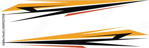 Sports Racing Stripes Car Decal Design Abstract Tuning Sticker Vector Illustration.