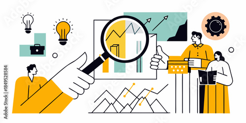 Analyzing data and brainstorming innovative solutions with team collaboration and idea generation