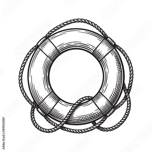 Lifebuoy Ring Life Preserver Engraving