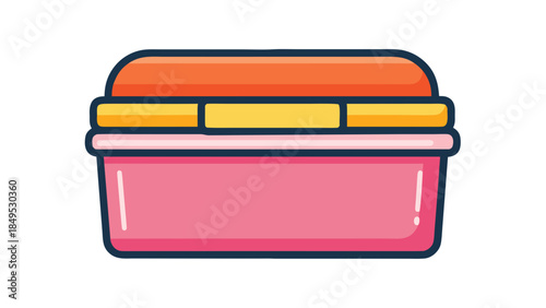 vector illustration of a plastic box