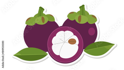vector illustration of ripe plums