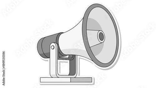 megaphone on white background