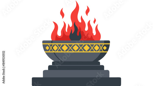 burning candle on a white background