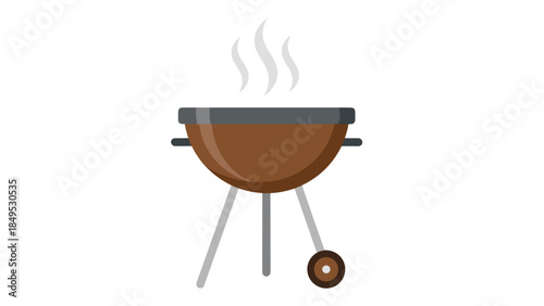 hot dog on the grill