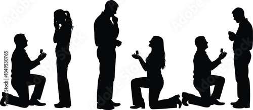 Proposal moments with romantic gestures and emotions